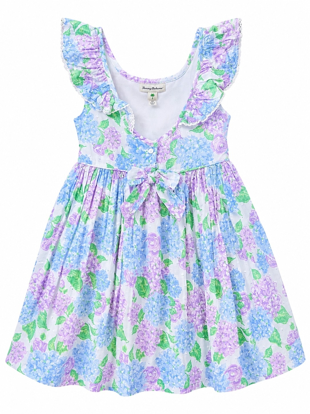 TOMMY BAHAMA | Girls Floral Swiss‎ Dot Sundress Ruffle Strap Spring Dress | 5